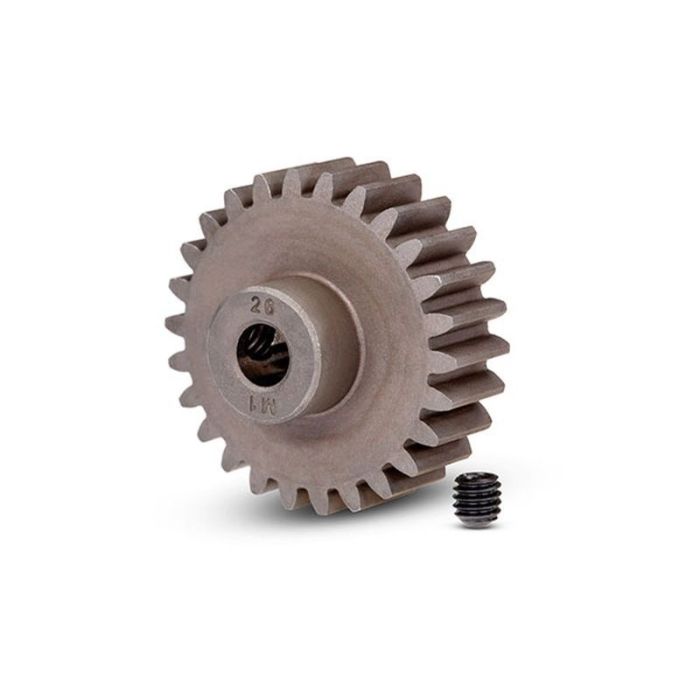 TRX6497, Gear, 26-T pinion (1.0 metric pitch) (fits 5mm shaft)/ set screw